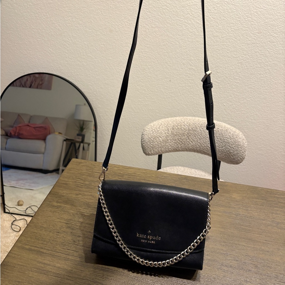 Kate Spade Black Crossbody with Chain Strap
